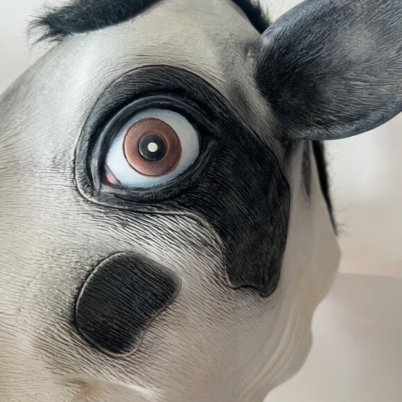 Cow Full Face Latex Mask Animal Mask Halloween Cosplay Funny Mask - Picture 3 of 5